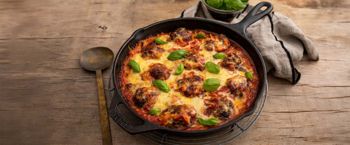 Italian-Style Ground Venison Meatballs with Orzo in a Rustic Tomato Sauce