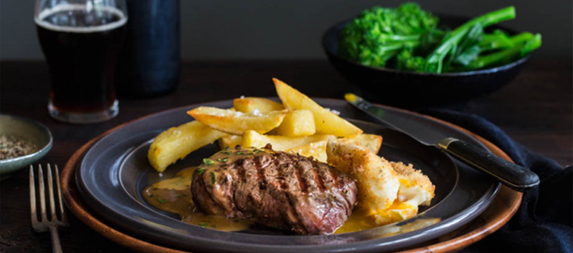 Beef Rib-Eye Steak with Duck Fat Chips