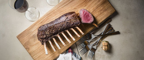 Cocoa-Dusted Venison Rack, Parsnip Puree and Red Wine – Cassis Sauce