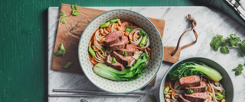Lamb Loin Fillets with Dan Dan Noodles