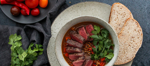 Moroccan-inspired Venison and Lentil Stew
