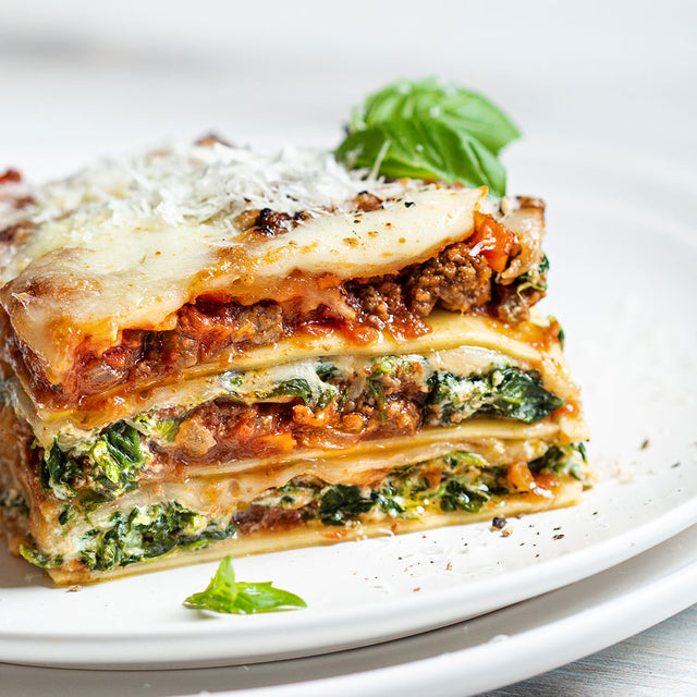 Beef Lasagna with Spinach and Ricotta