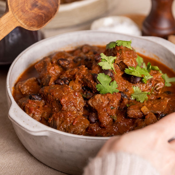 Mexican Venison Diced with Chipotle and Black Beans