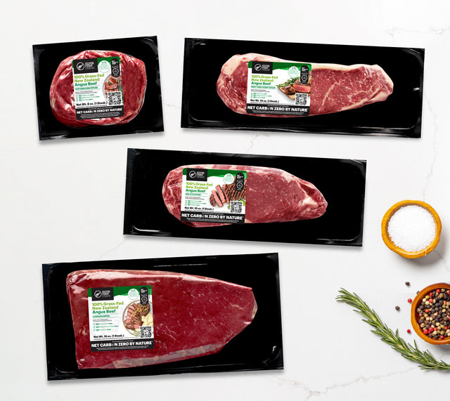 100% Grass-Fed Angus Beef Steak Out Meat Box