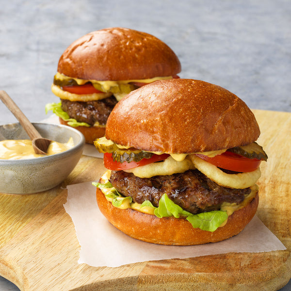 Beef Burger made with Silver Fern Farms Ground Beef