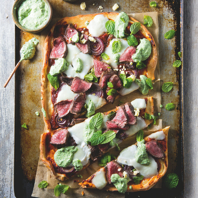 Lamb and Mint Pizza with Silver Fern Farms Lamb Steaks