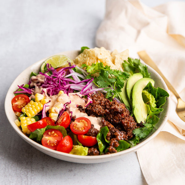 Taco Salad with Creamy Chipotle Dressing