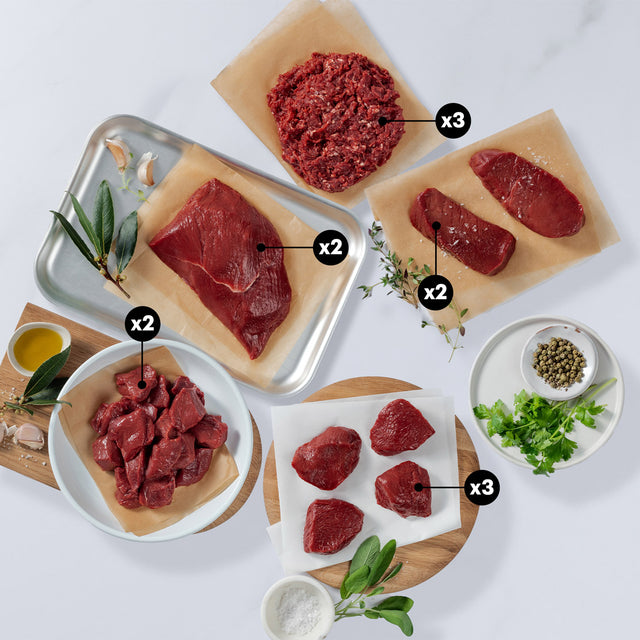 Silver Fern Farms Venison Red Meats includes venison roast, venison steaks, venison medallions, diced venison and ground venison meat.