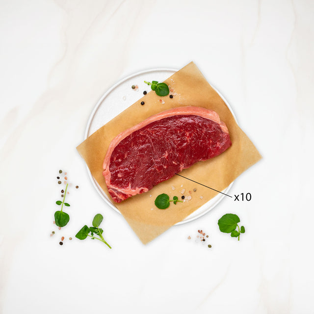 Silver Fern Farms Grass-Fed New York Strip Steak raw x10
