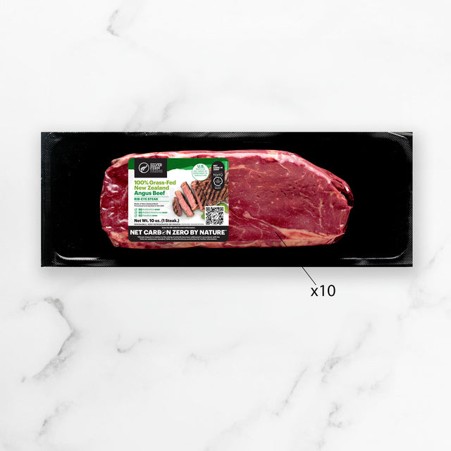Silver Fern Farms Grass-Fed Angus Beef Rib-Eye Steak in packet x10