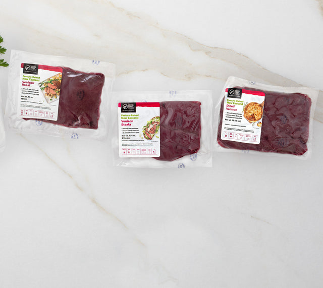 Venison Roast, Venison Steaks and Diced Venison Packet from Silver Fern Farms